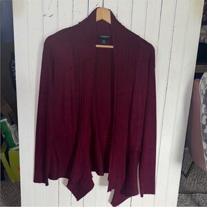 Liz Claiborne Cardigan Deep Red Size XXL